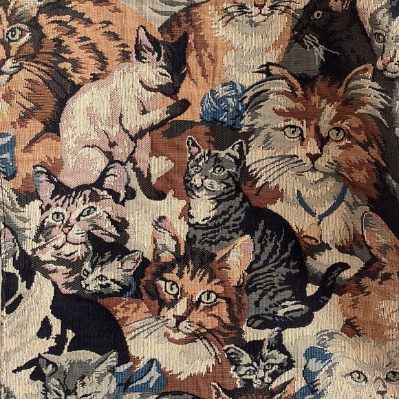 Cat Tote Bag Crazy Cat Lady Pet Teacher Vet Reusable Tapestry Grannycore cottage - Picture 3 of 8